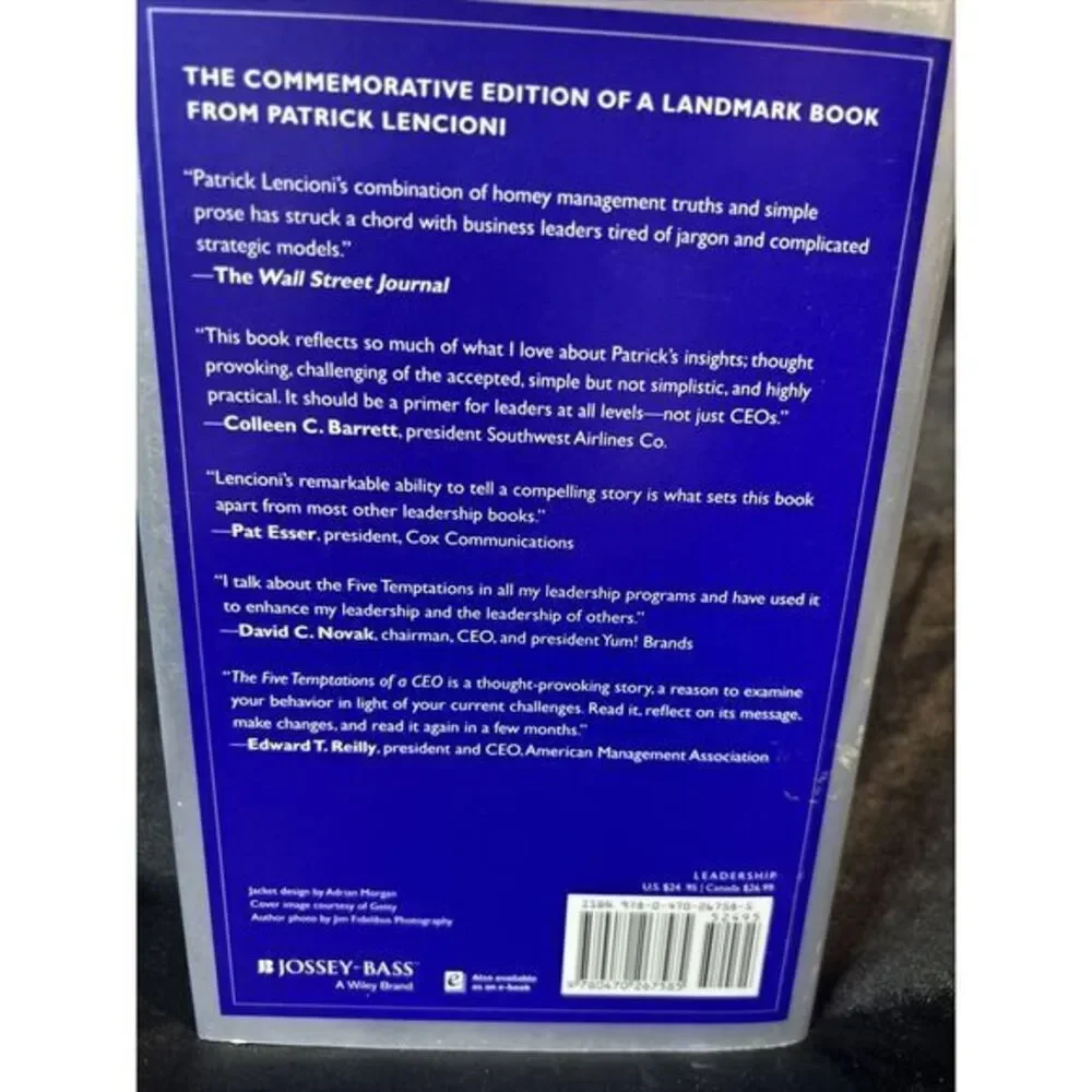 J-B Lencioni Ser.: The Five Temptations of a CEO : A Leadership Fable by Patrick